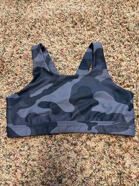 Old Navy Kids Camo Sports Bra - Black and Gray
